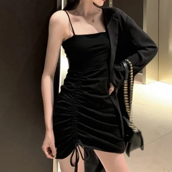 Topshop | Dresses | Topshop Bodycon Mini Dress Stretch Jersey Knit Side  Ruched Sleeveless Size 6 | Poshmark